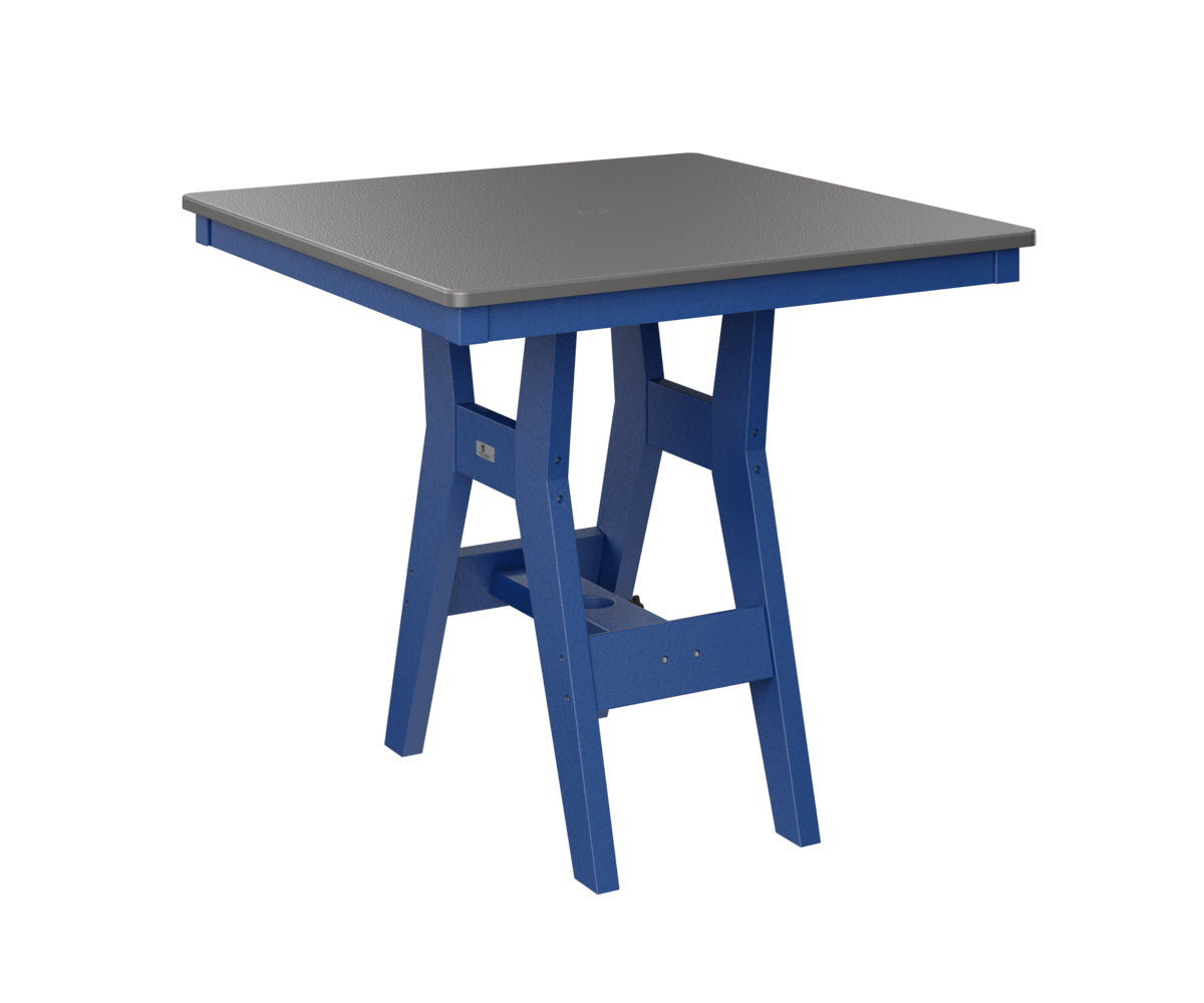 Harbor 33" Square Table Dining Height Hammered Top