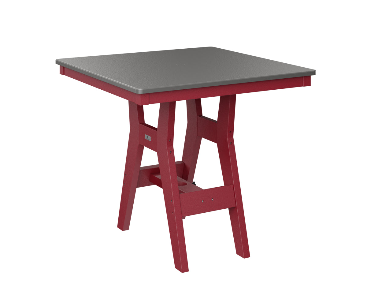 Harbor 33" Square Table Dining Height Hammered Top
