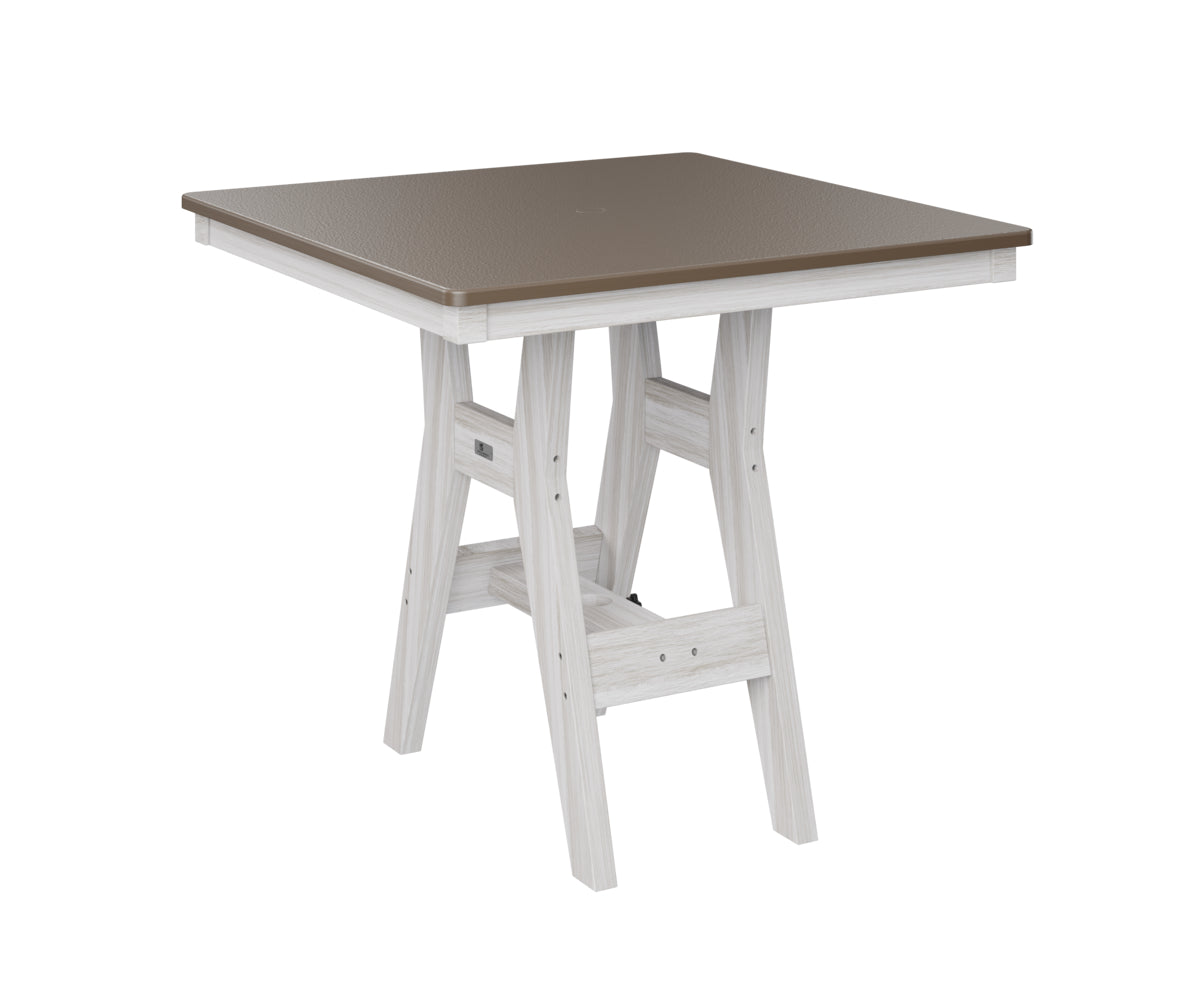 Harbor 33" Square Table Dining Height Hammered Top