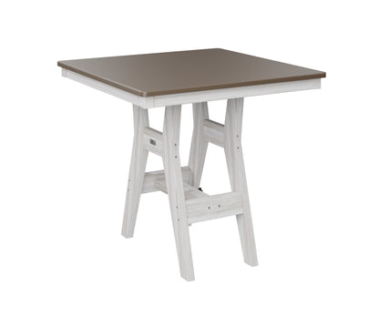 Harbor 33" Square Table Dining Height Hammered Top