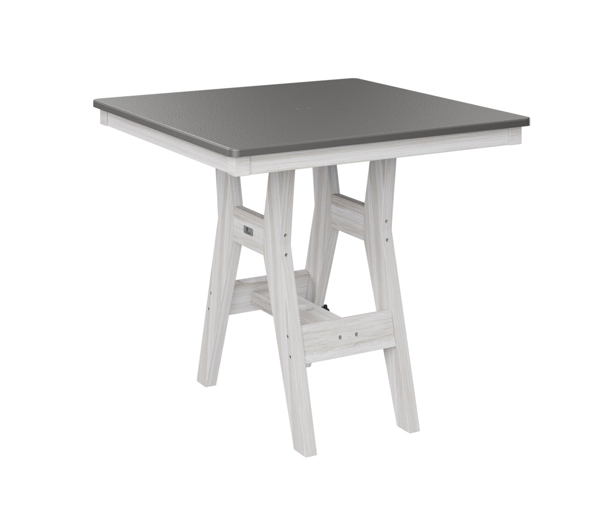 Harbor 33" Square Table Dining Height Hammered Top