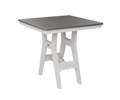 Harbor 33" Square Table Dining Height Hammered Top