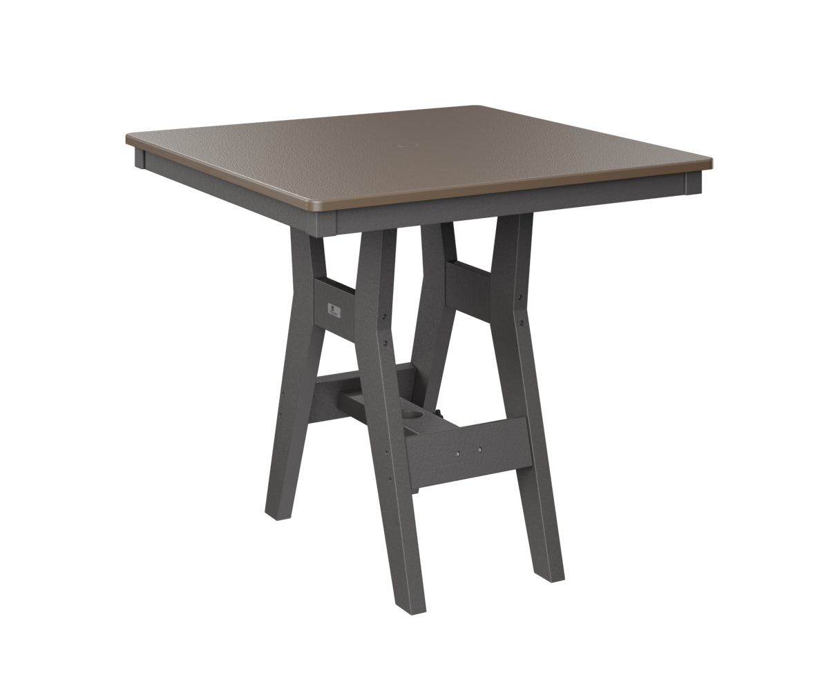Harbor 33" Square Table Dining Height Hammered Top