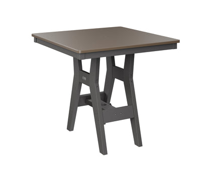 Harbor 33" Square Table Dining Height Hammered Top