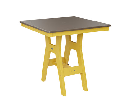 Harbor 33" Square Table Dining Height Hammered Top