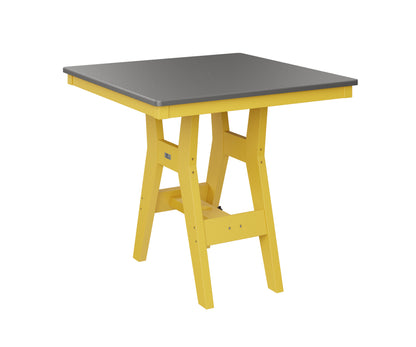 Harbor 33" Square Table Dining Height Hammered Top