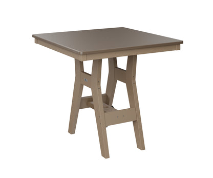 Harbor 33" Square Table Dining Height Hammered Top