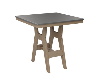 Harbor 33" Square Table Dining Height Hammered Top