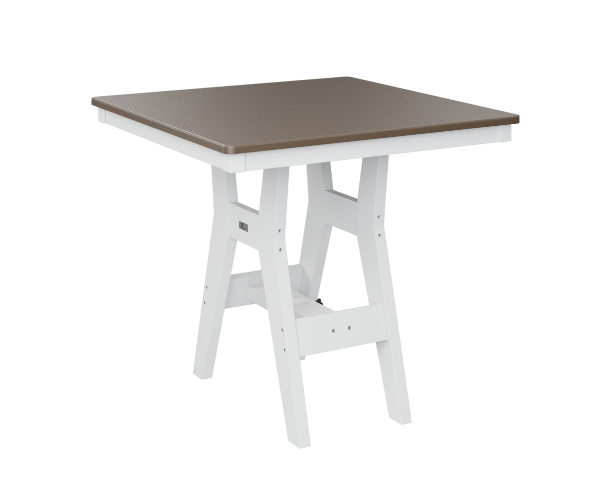 Harbor 33" Square Table Dining Height Hammered Top