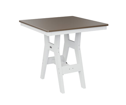 Harbor 33" Square Table Dining Height Hammered Top