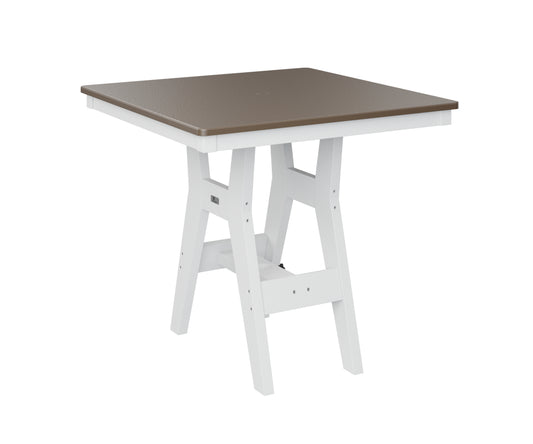 Harbor 33" Square Table Bar Height Hammered Top