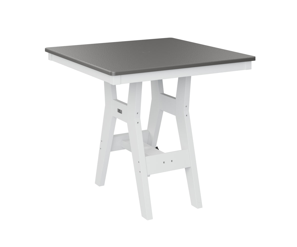 Harbor 33" Square Table Dining Height Hammered Top
