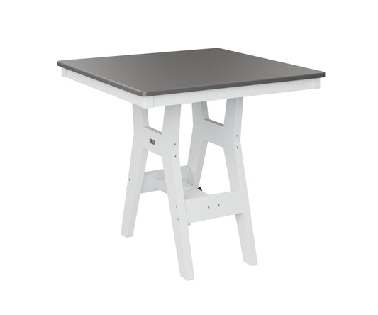 Harbor 33" Square Table Bar Height Hammered Top