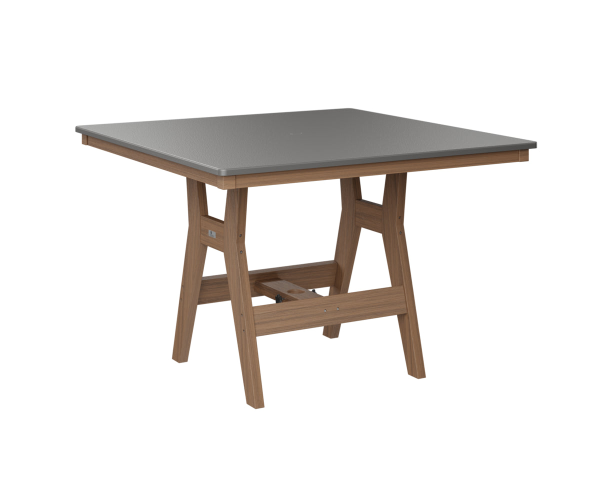 Harbor 44" Square Table Dining Height Hammered Top