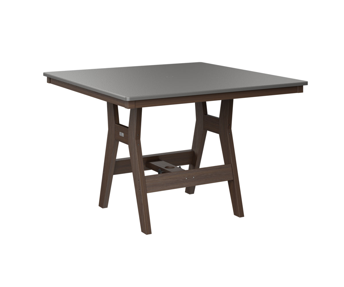 Harbor 44" Square Table Dining Height Hammered Top