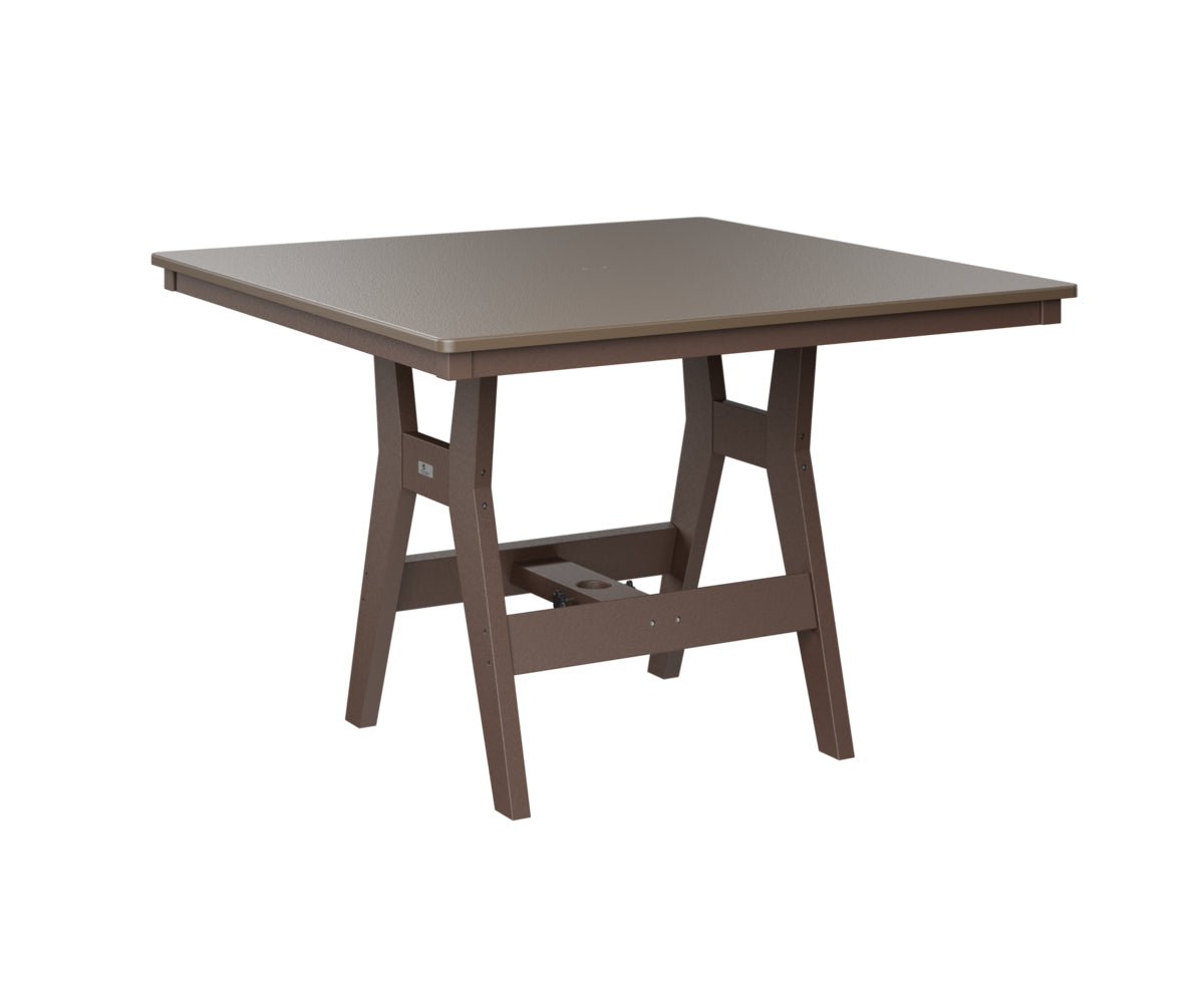 Harbor 44" Square Table Dining Height Hammered Top