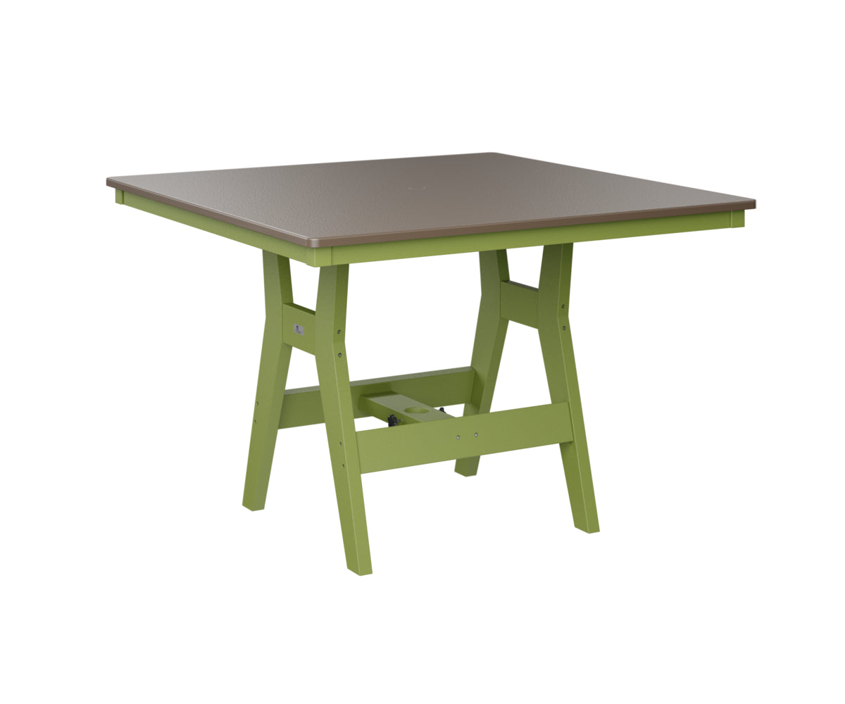 Harbor 44" Square Table Dining Height Hammered Top