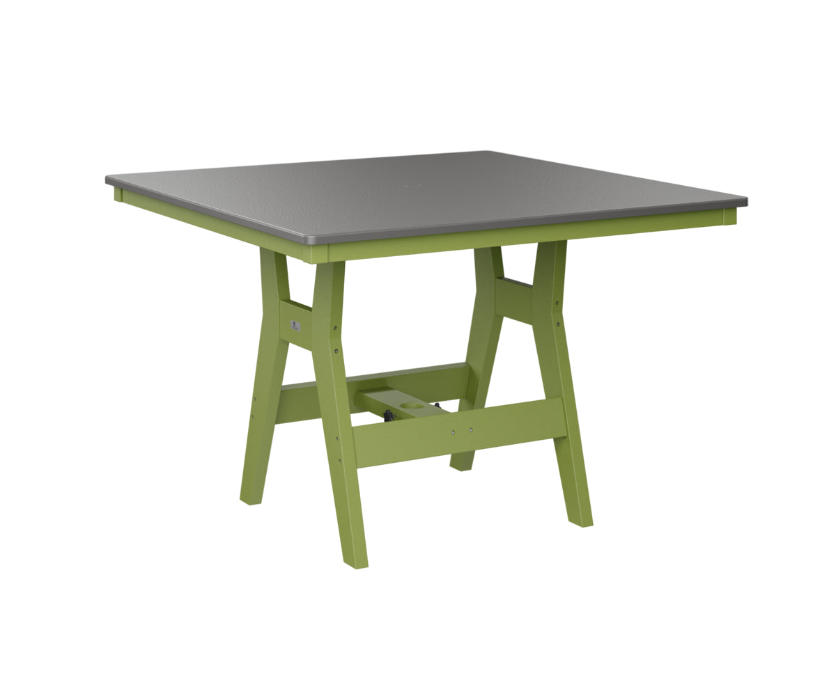 Harbor 44" Square Table Dining Height Hammered Top