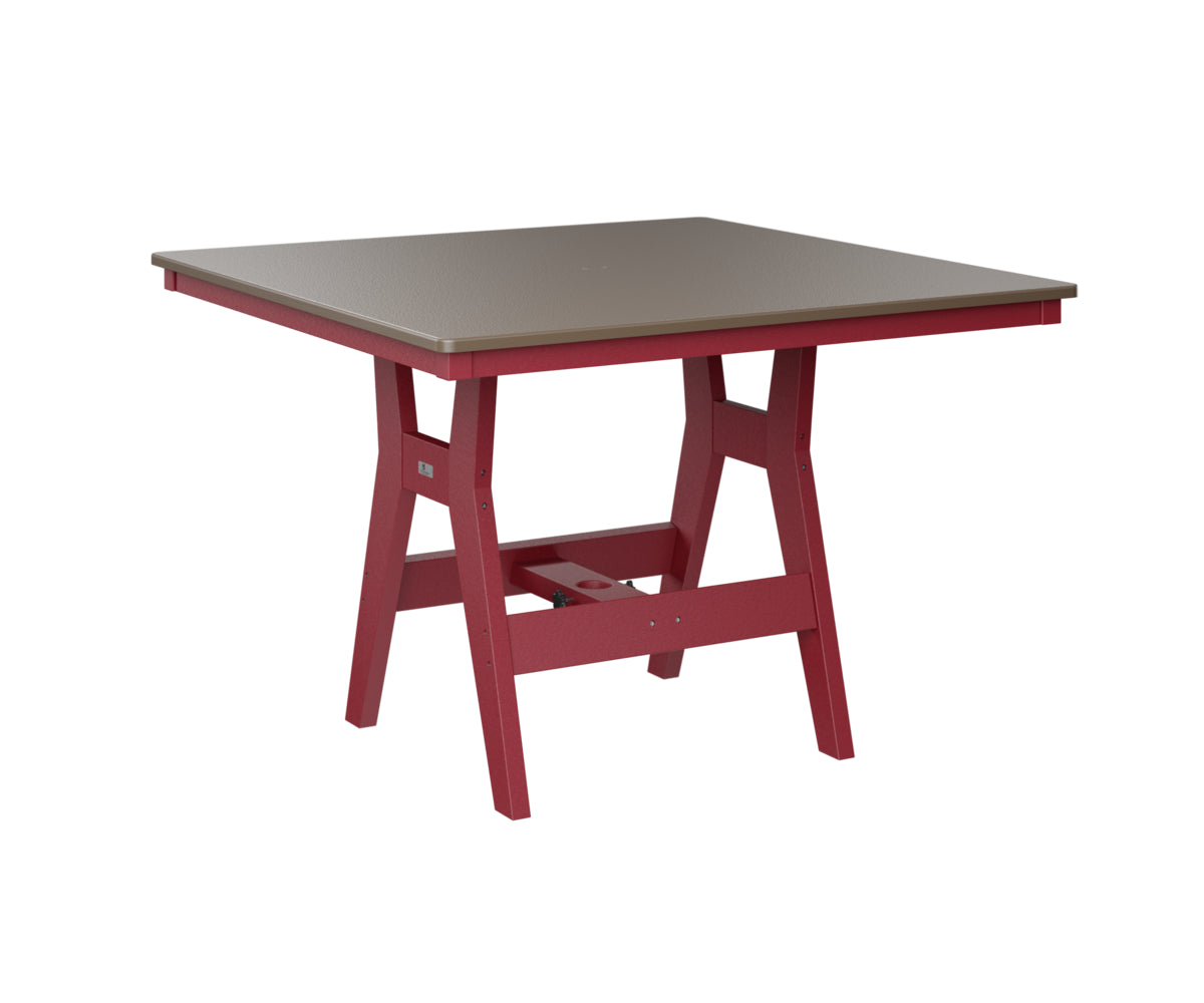 Harbor 44" Square Table Dining Height Hammered Top