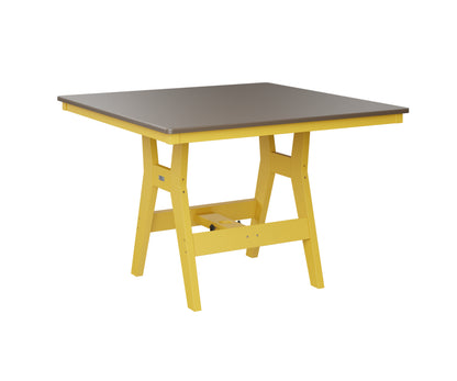 Harbor 44" Square Table Dining Height Hammered Top