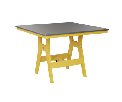 Harbor 44" Square Table Dining Height Hammered Top