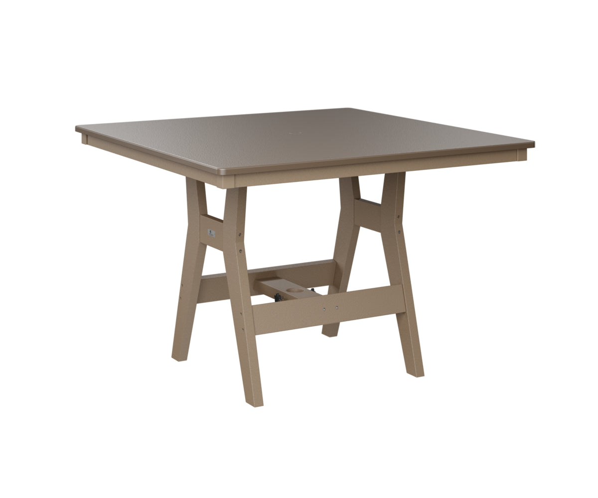 Harbor 44" Square Table Dining Height Hammered Top