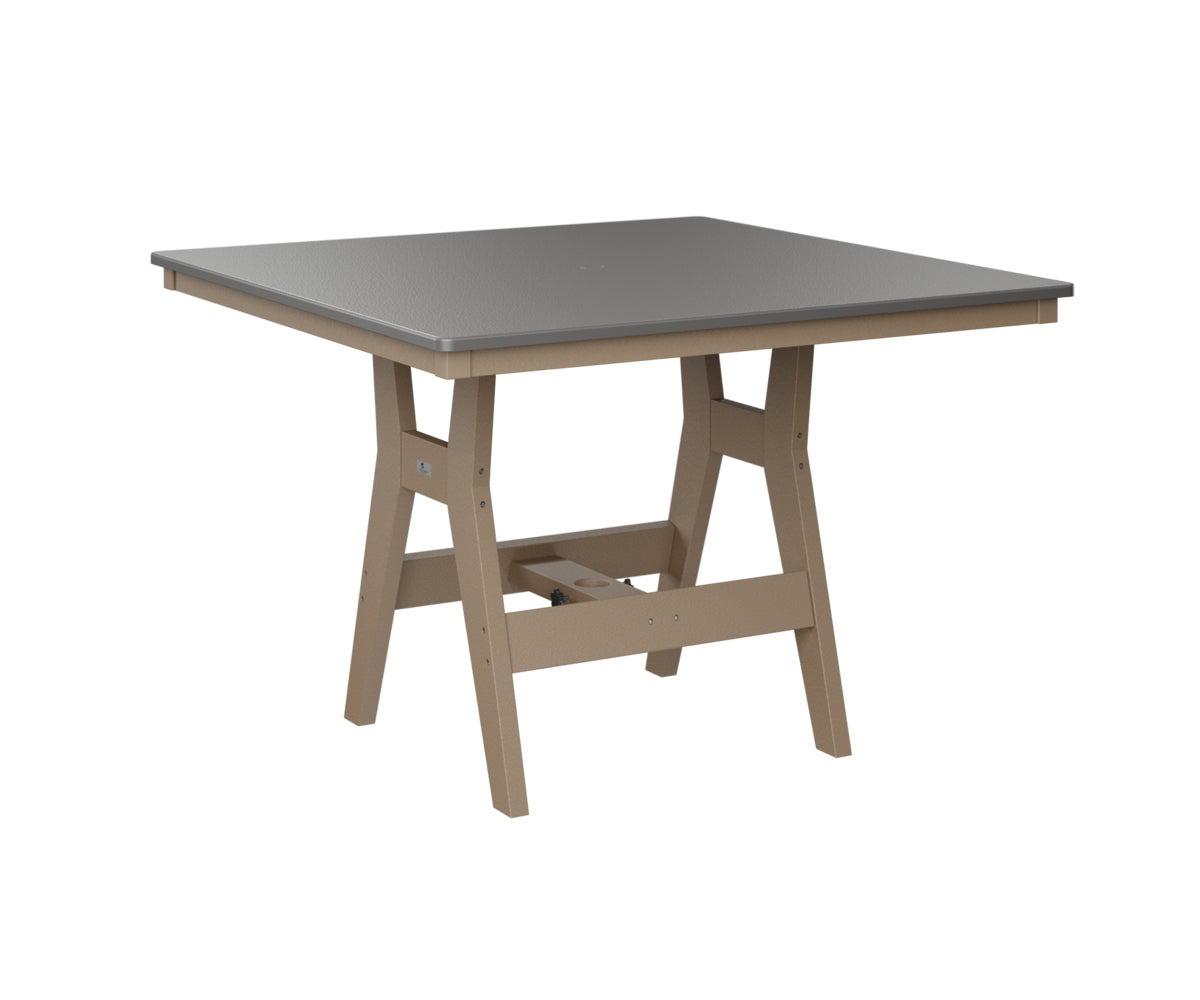 Harbor 44" Square Table Dining Height Hammered Top