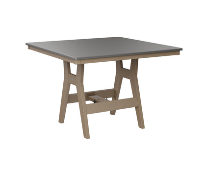 Harbor 44" Square Table Dining Height Hammered Top