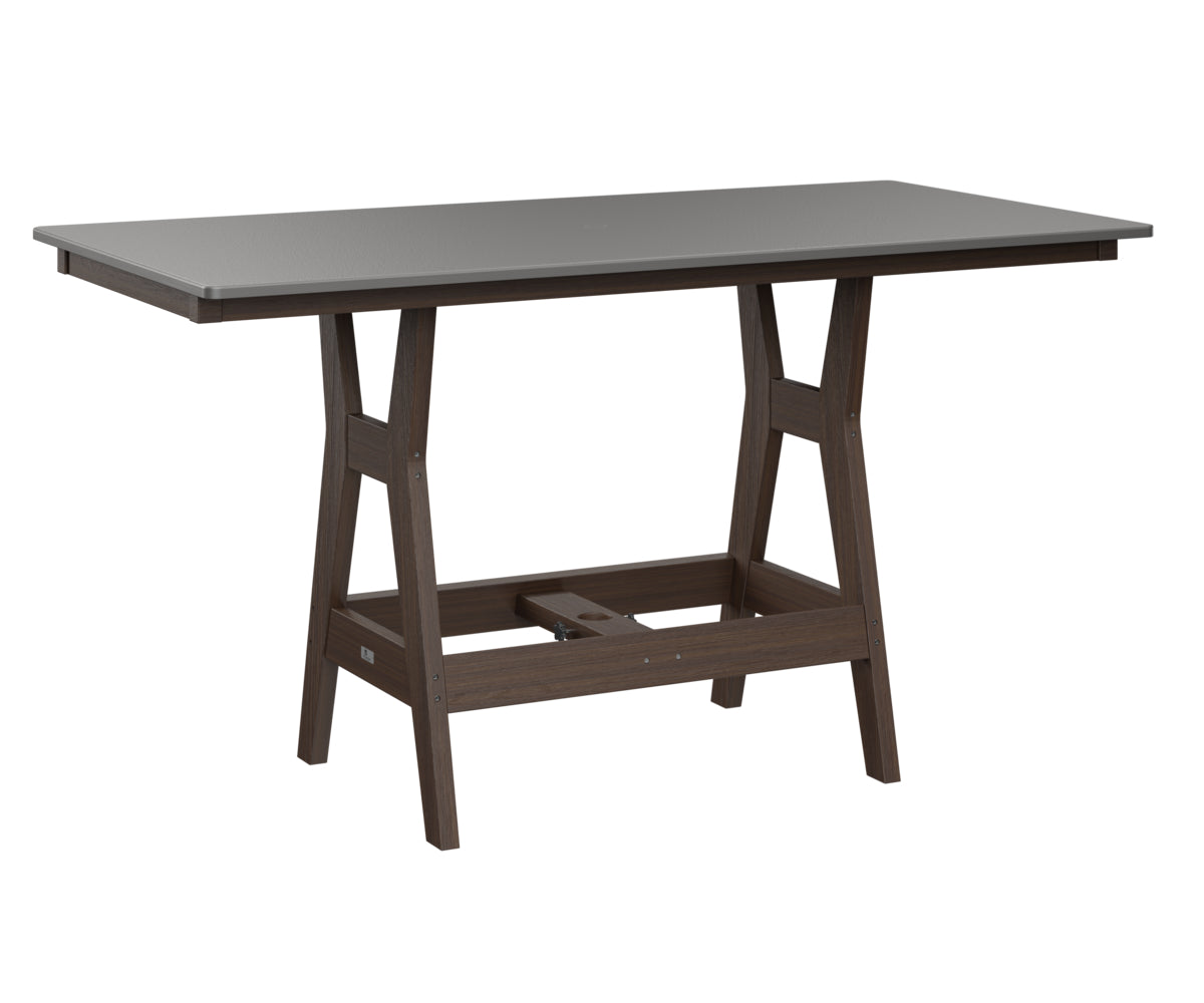 Harbor 33" x 66" Rectangular Table Counter Height Hammered Top