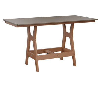 Harbor 33" x 66" Rectangular Table Counter Height Hammered Top