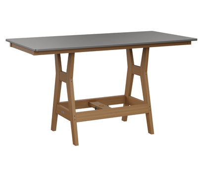 Harbor 33" x 66" Rectangular Table Counter Height Hammered Top