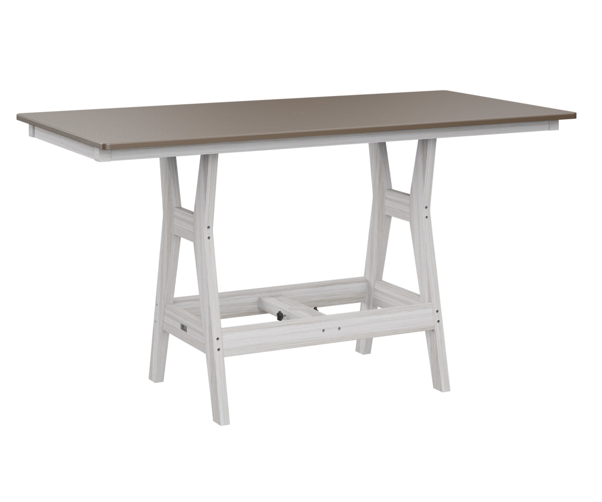 Harbor 33" x 66" Rectangular Table Counter Height Hammered Top