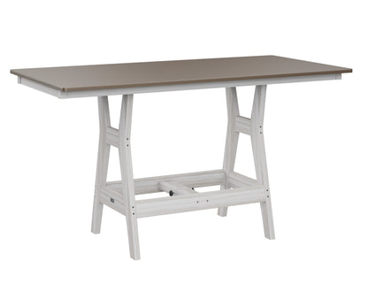 Harbor 33" x 66" Rectangular Table Counter Height Hammered Top