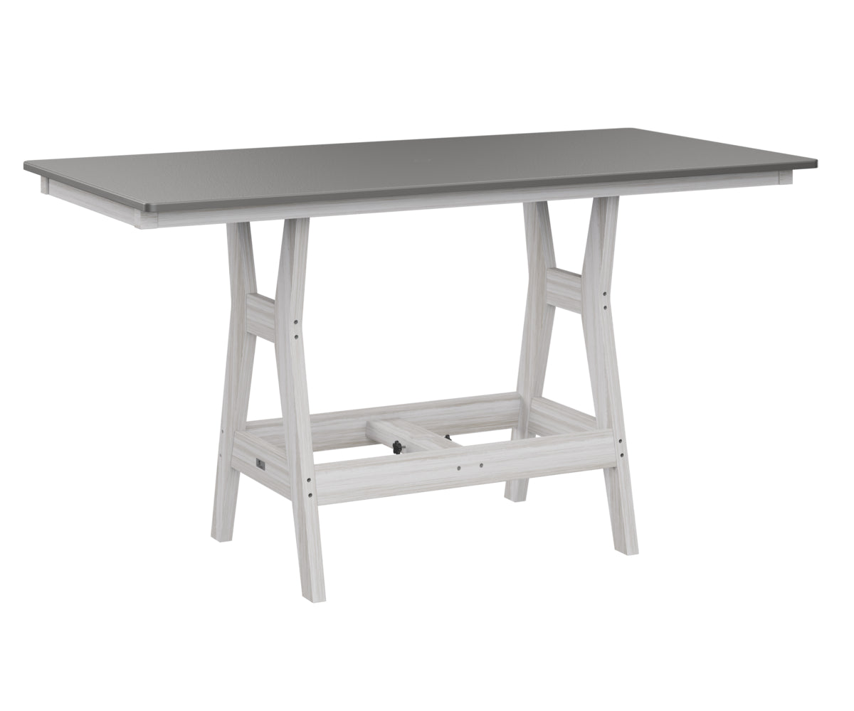 Harbor 33" x 66" Rectangular Table Counter Height Hammered Top
