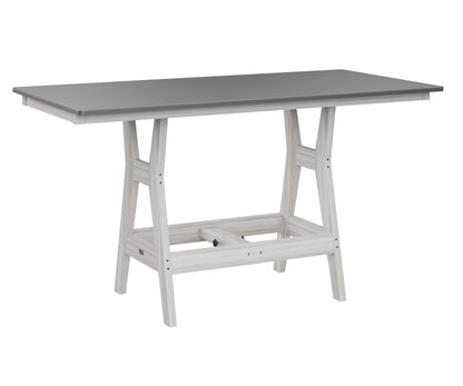 Harbor 33" x 66" Rectangular Table Counter Height Hammered Top