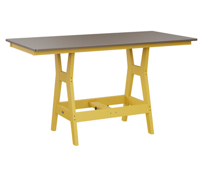 Harbor 33" x 66" Rectangular Table Counter Height Hammered Top