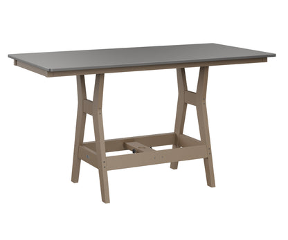 Harbor 33" x 66" Rectangular Table Counter Height Hammered Top