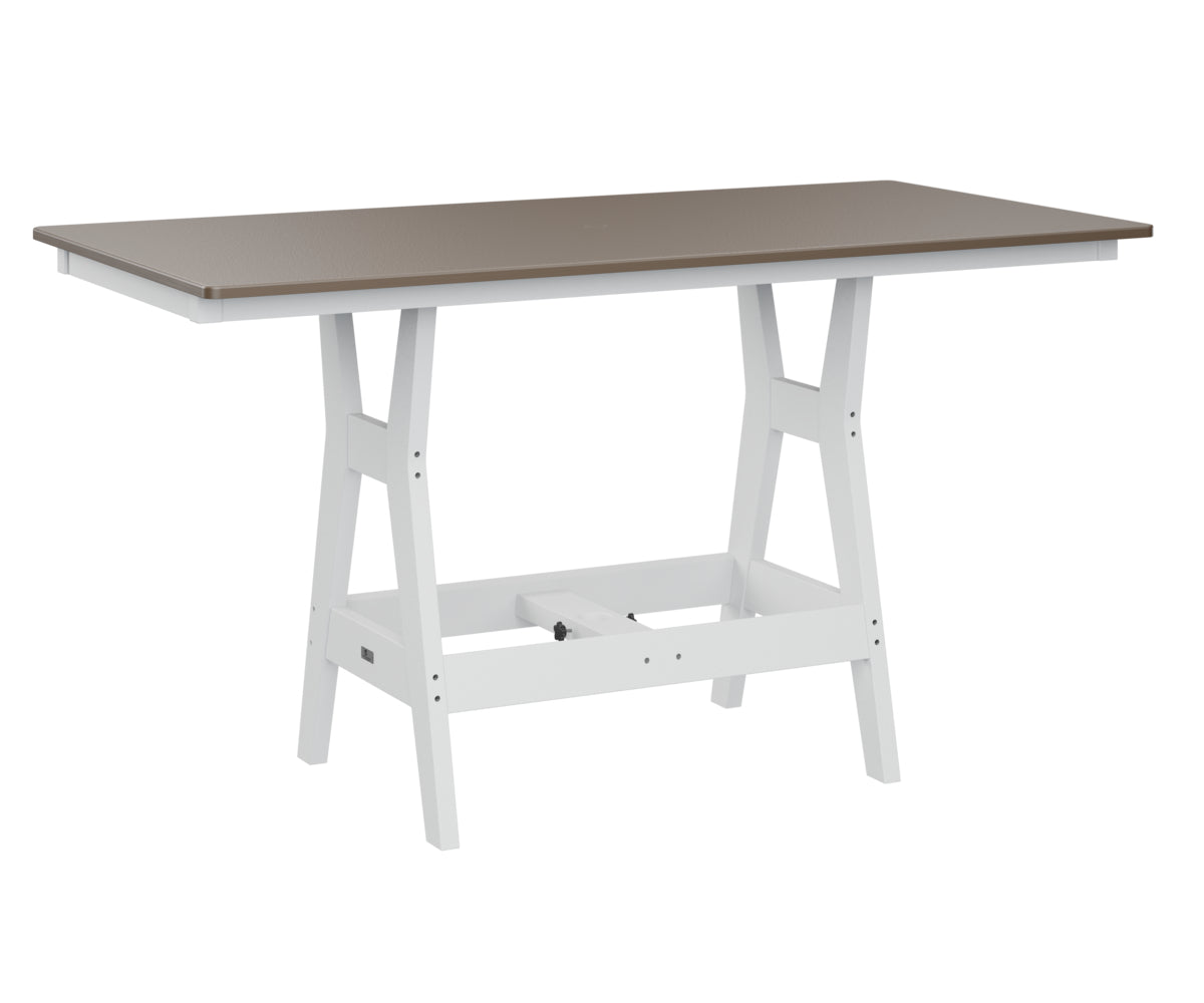 Harbor 33" x 66" Rectangular Table Counter Height Hammered Top