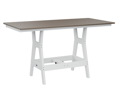 Harbor 33" x 66" Rectangular Table Counter Height Hammered Top