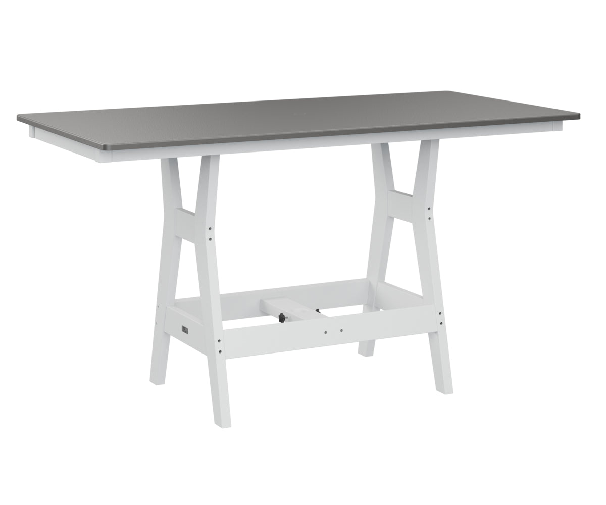 Harbor 33" x 66" Rectangular Table Counter Height Hammered Top