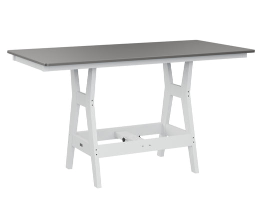 Harbor 33" x 66" Rectangular Table Bar Height Hammered Top