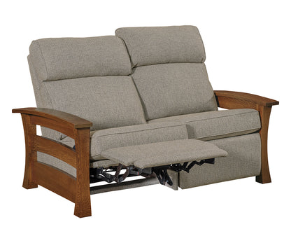 SFC Amish Barrington Stockton Wall Hugger Loveseat Recliner