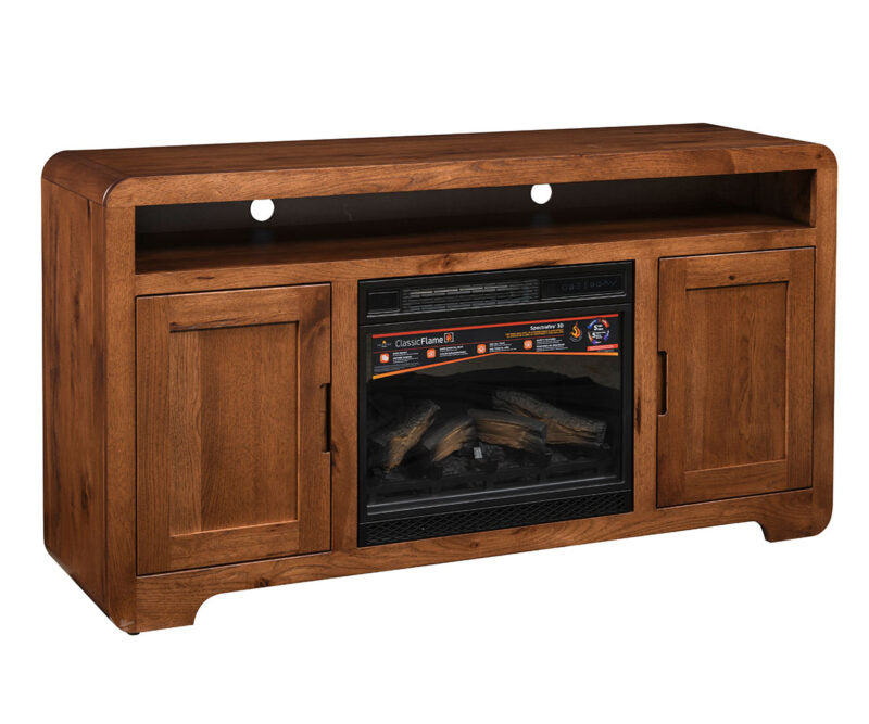 SFC Amish Europa TV Stand with Fireplace