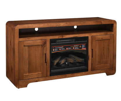 SFC Amish Europa TV Stand with Fireplace