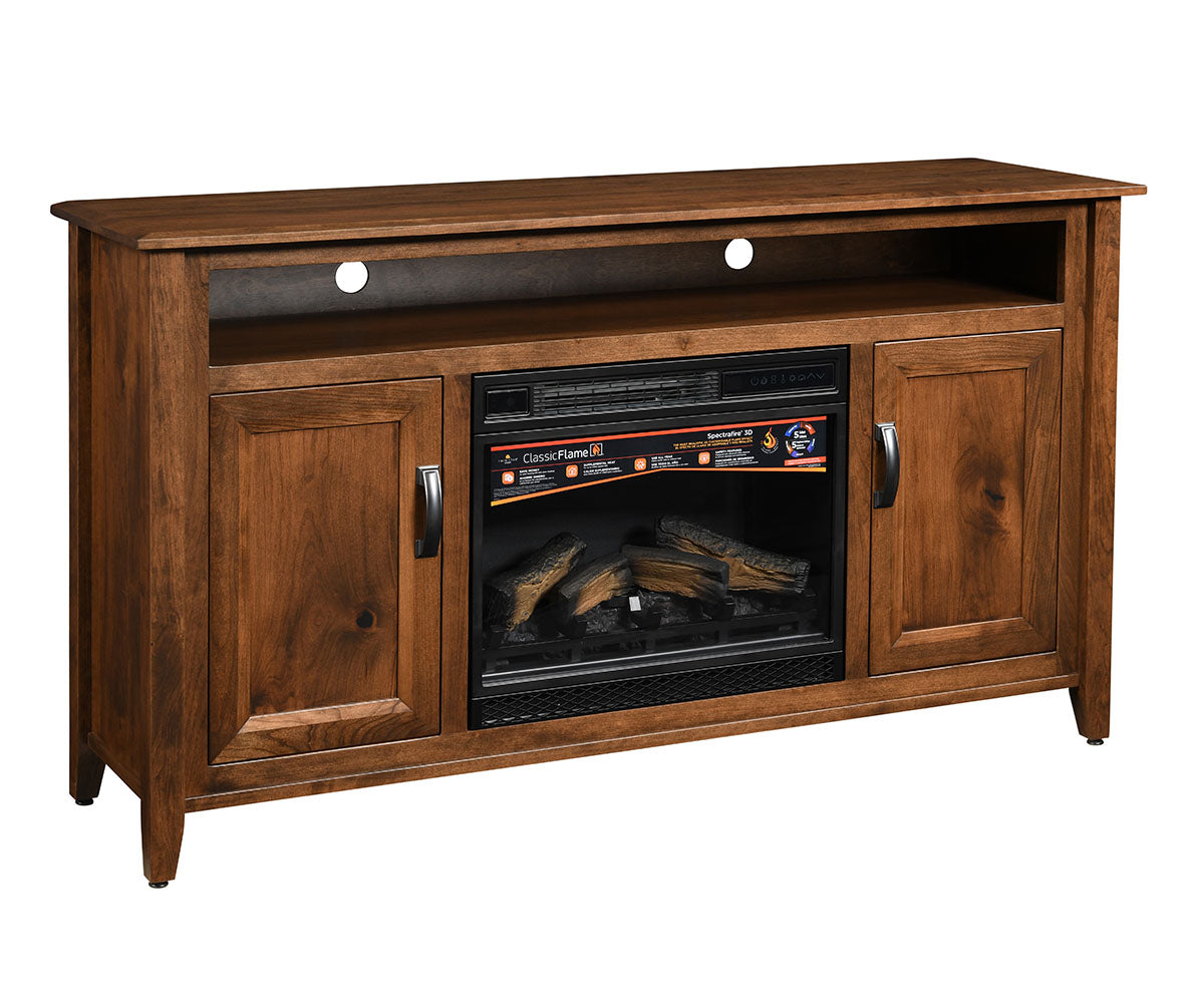 SFC Amish Ventura TV Stand with Fireplace