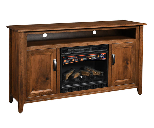 SFC Amish Ventura TV Stand with Fireplace