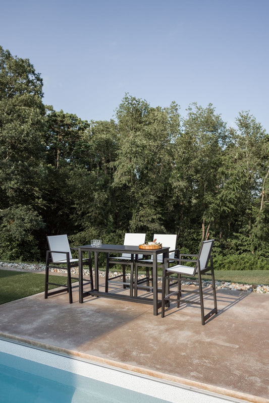 Balcony Table Aluminum Base Bar Height