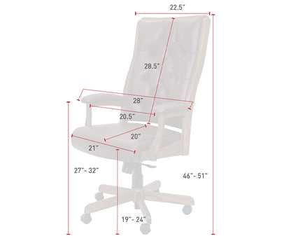 SFC Amish Clark Tufted Executive Desk Chair