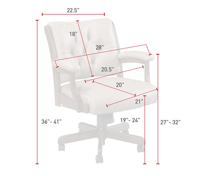 SFC Amish Edelweiss Tufted Desk Arm Chair