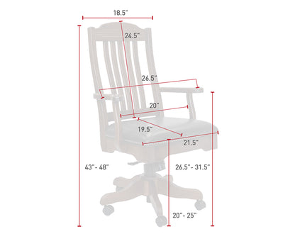 SFC Amish Royal Desk Arm Chair